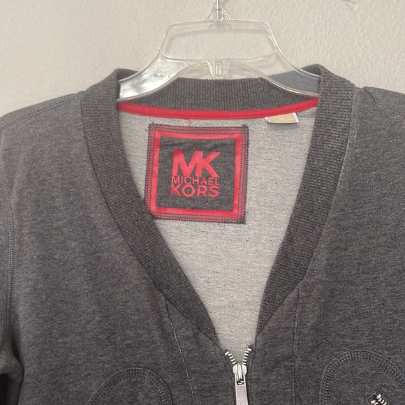 MICHAEL KORS WOMEN'S SPORTY V-NECK HALF ZIP JACKET - Picture 4 of 12